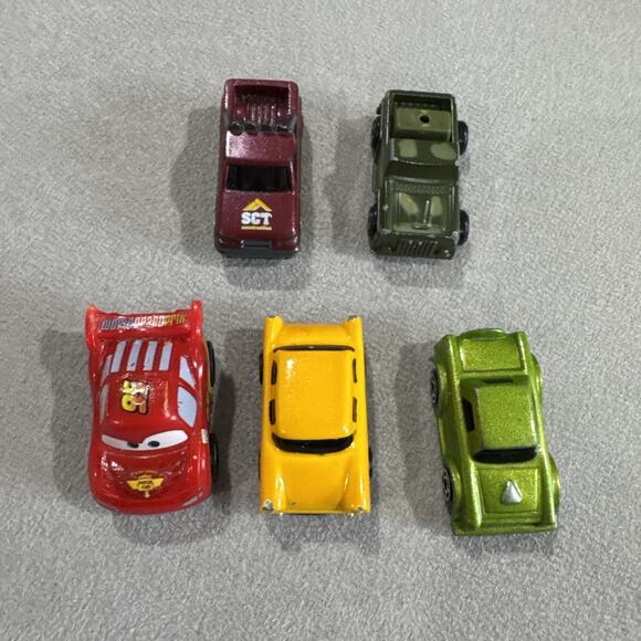 Lot Of 5 Mini Micro Cars Truck Disney Pixar Lightning McQueen, Mega Blocks, Soma - Picture 1 of 14